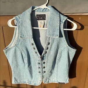 Western Ethics Light Blue Denim Vest